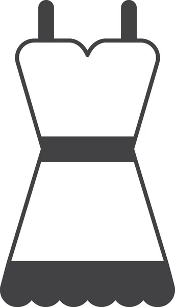 Brud Klänning Illustration Minimal Stil Isolerad Bakgrund — Stock vektor