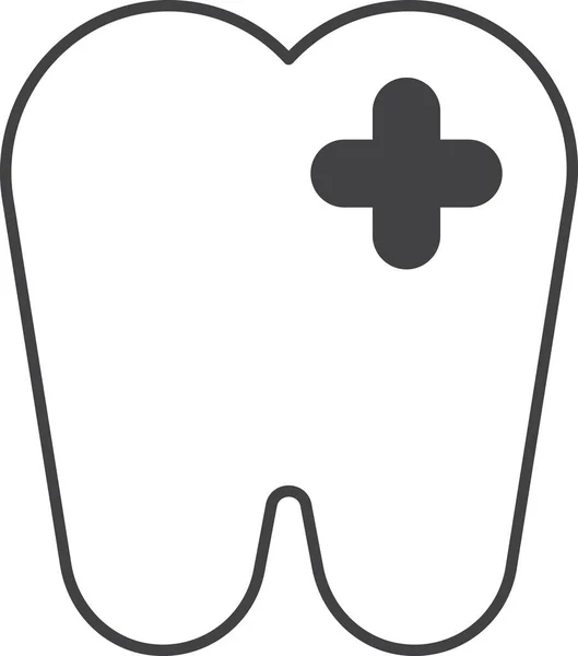 Dobre Zęby Ilustracja Minimalnym Stylu Izolowane Tle — Wektor stockowy