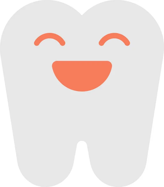 Gute Zähne Illustration Minimalem Stil Isoliert Auf Hintergrund — Stockvektor