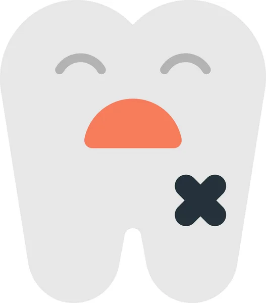 Ilustración Caries Dental Estilo Mínimo Aislado Sobre Fondo — Archivo Imágenes Vectoriales