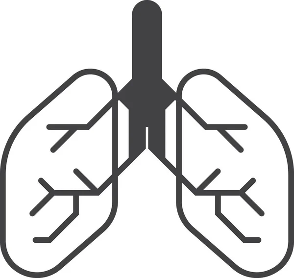 Απεικόνιση Των Πνευμόνων Minimal Στυλ Απομονώνονται Στο Παρασκήνιο — Διανυσματικό Αρχείο