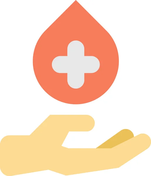 Hands Blood Donation Illustration Minimal Style Isolated Background — Stock Vector