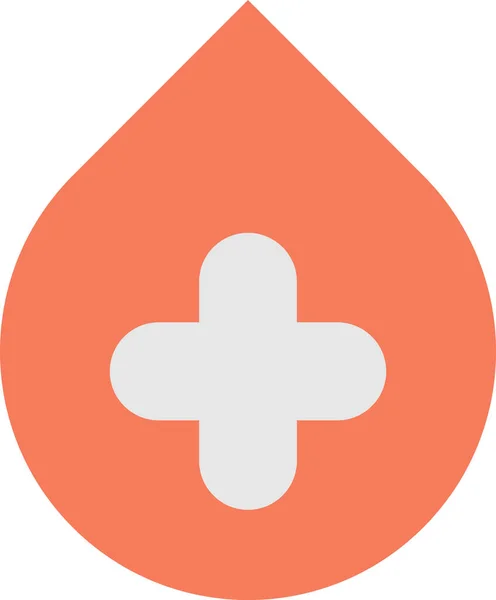 Gota Sangre Ilustración Donación Sangre Estilo Mínimo Aislado Fondo — Vector de stock