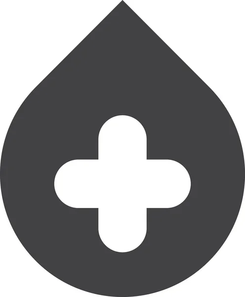 Bloeddruppel Bloeddonatie Illustratie Minimale Stijl Geïsoleerd Achtergrond — Stockvector