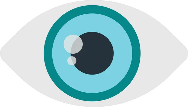 Eyeball Illustration Minimal Style Isolated Background — Stock Vector