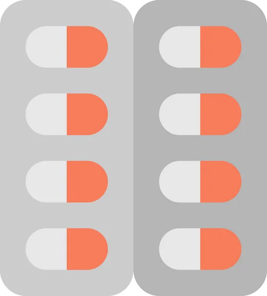 Illustration Capsule Boîte Pilule Dans Style Minimal Isolé Sur Fond — Image vectorielle