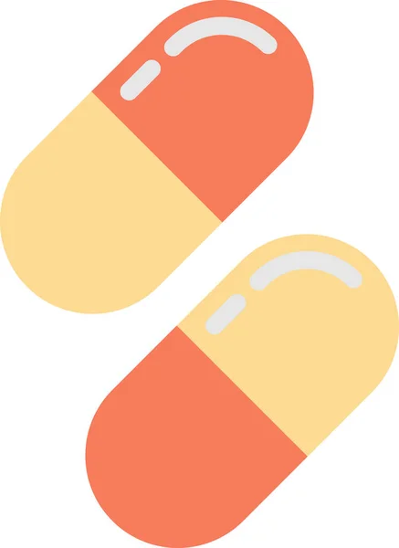Capsule Pill Illustration Minimal Style Isolated Background — Stock Vector