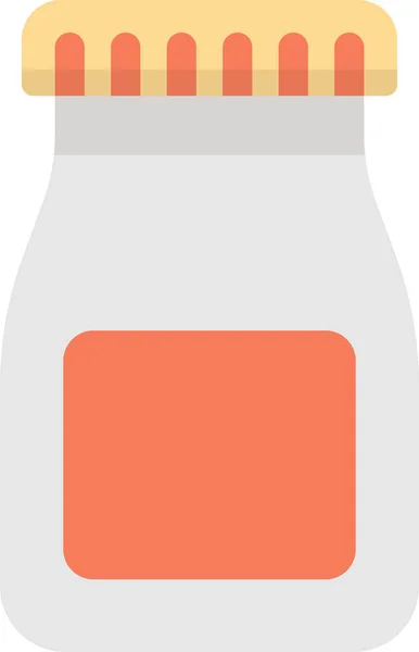 Illustration Der Medikamentenflasche Minimalem Stil Isoliert Auf Hintergrund — Stockvektor