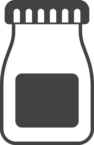 Illustrazione Bottiglia Medicina Stile Minimale Isolato Sfondo — Vettoriale Stock