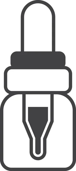 Bottle Dropper Illustration Minimal Style Isolated Background — Stock Vector