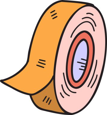 El Yapıştırıcı Bandaj çizimi Arka planda izole