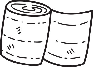 Arka planda el yapımı sargı bezi çizimi izole edilmiş.