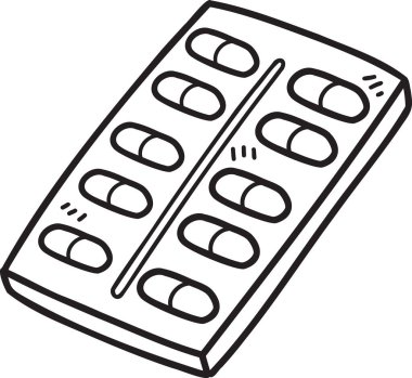 İlaç kutusundaki el yapımı haplar arka planda izole edilmiş.