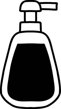 El yapımı sabun pompası çizimi arka planda izole edilmiş