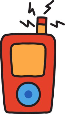 El çizimi telefon çizimi arka planda izole edildi