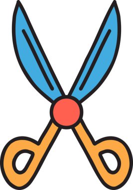 El çizimi makas çizimi arkaplanda izole edildi