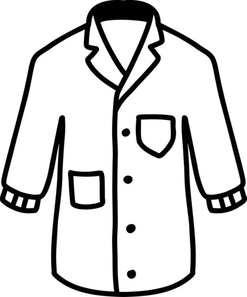 Handgezeichnet Arzt Einheitliche Hemd Illustration Isoliert Auf Dem Hintergrund — Stockvektor