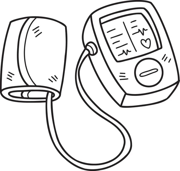 手绘血压计图解分离背景 — 图库矢量图片