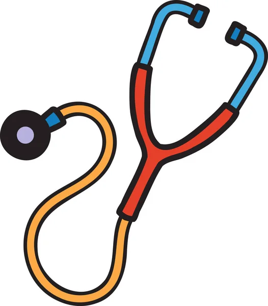 Hand Drawn Stethoscope Illustration Isolated Background — Stock Vector