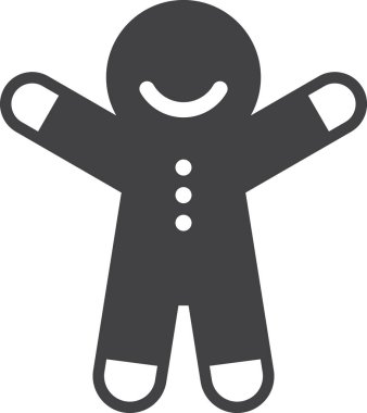 Arka planda en az biçimde izole edilmiş zencefilli kurabiye çizimi