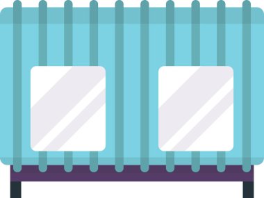 konteynır ev illüstrasyonu arka planda izole edilmiş