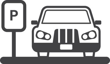 Taksi durağı illüstrasyonu arka planda en az düzeyde izole edilmiş