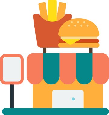 Arkaplanda en az düzeyde izole edilmiş hamburgerci çizimi