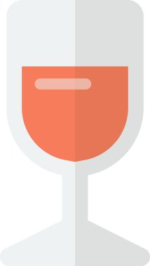 Arka planda izole edilmiş, asgari tarzda şarap kadehi çizimi