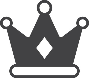 arkaplanda asgari biçimde izole edilmiş taç illüstrasyonu