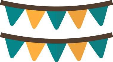 parti bayrak illüstrasyonu arka planda asgari biçimde izole