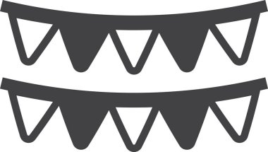 parti bayrak illüstrasyonu arka planda asgari biçimde izole