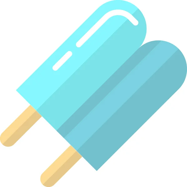 Ice Cream Stick Illustration Minimal Style Isolated Background — Stock Vector