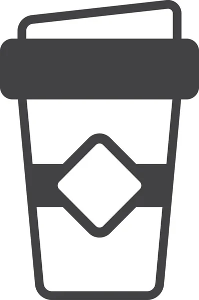 Tazze Caffè Carta Illustrazione Stile Minimale Isolato Sfondo — Vettoriale Stock