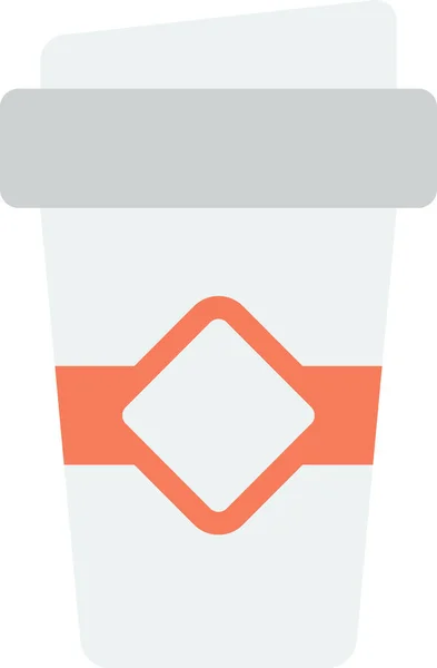 Papier Koffie Mokken Illustratie Minimale Stijl Geïsoleerd Achtergrond — Stockvector