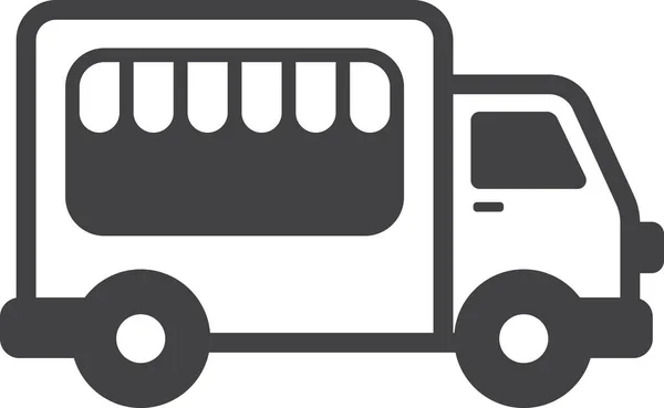 Ilustración Food Truck Estilo Mínimo Aislado Sobre Fondo — Archivo Imágenes Vectoriales