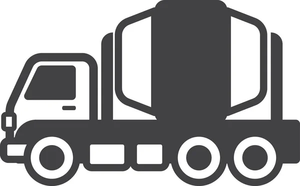 Ilustración Camión Cemento Estilo Mínimo Aislado Fondo — Vector de stock