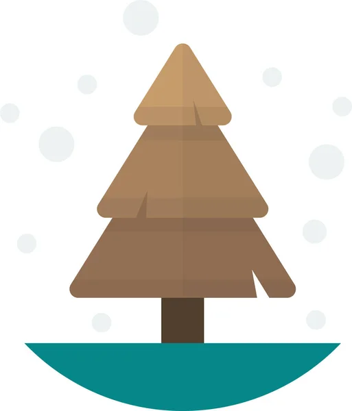 Arka Planda Izole Edilmiş Noel Ağacı Kar Çizelgesi — Stok Vektör