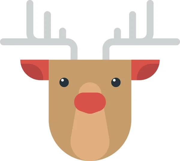 Reindeer Illustration Minimal Style Isolated Background — Stock Vector
