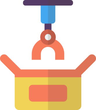 Arkaplanda asgari biçimde izole edilmiş robot kolu illüstrasyonu