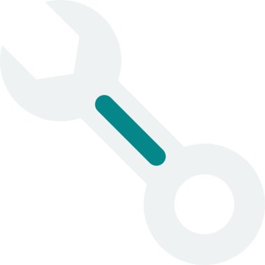 Arka planda izole edilmiş asgari biçimde ingiliz anahtarı illüstrasyonu