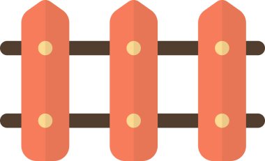 Arkaplanda asgari biçimde izole edilmiş ahşap çit çizimi
