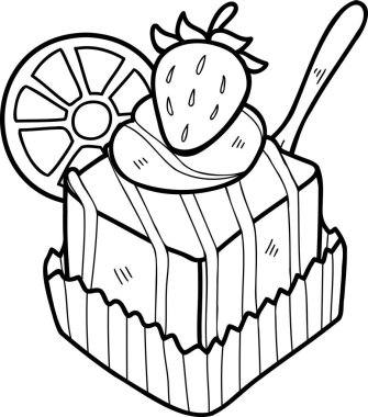 Arka planda izole edilmiş çilek resimli el yapımı çikolatalı kekler.