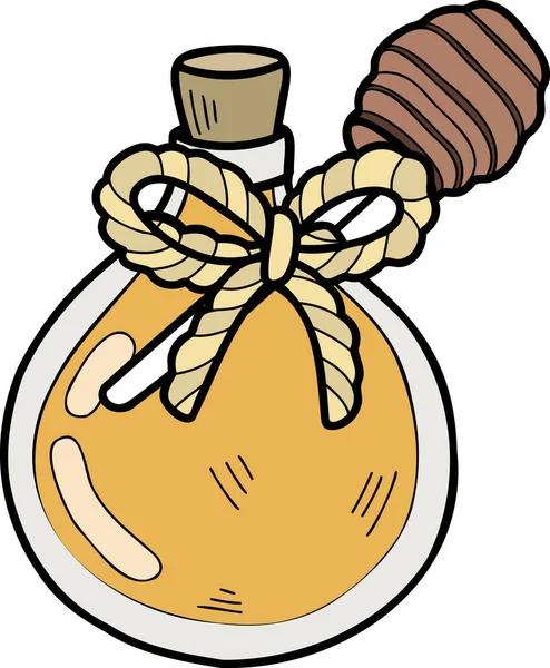 Hand Drawn Honey Jar Illustration Isolated Background — Stock Vector