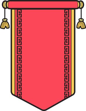 El çizimi Çin parşömeni çizimi arka planda izole edildi