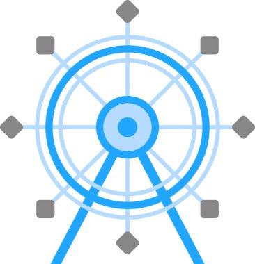 Arka planda izole edilmiş minimal dönmedolap çizimi
