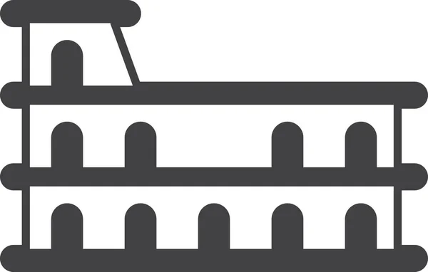 Иллюстрация Колизея Минимальном Стиле Заднем Плане — стоковый вектор