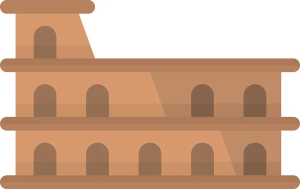 Colosseum Illustration Minimal Stil Isolerad Bakgrunden — Stock vektor