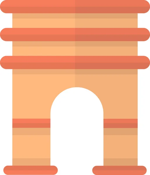 Triumphal Arch Illustration Minimal Style Isolated Background — Vetor de Stock
