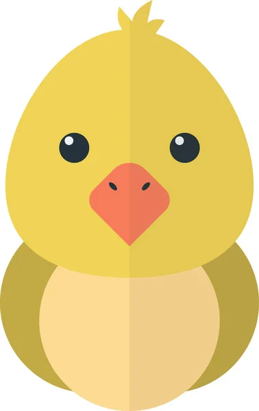 Cute Chick Illustration Minimal Style Isolated Background — Stock Vector