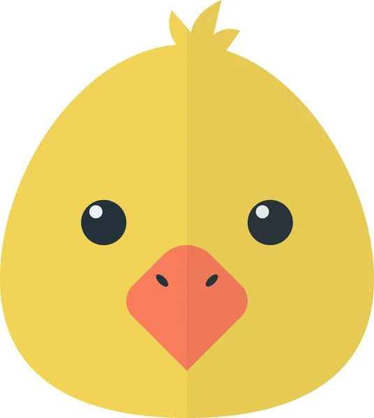 Cute Chick Illustration Minimal Style Isolated Background — Stock Vector